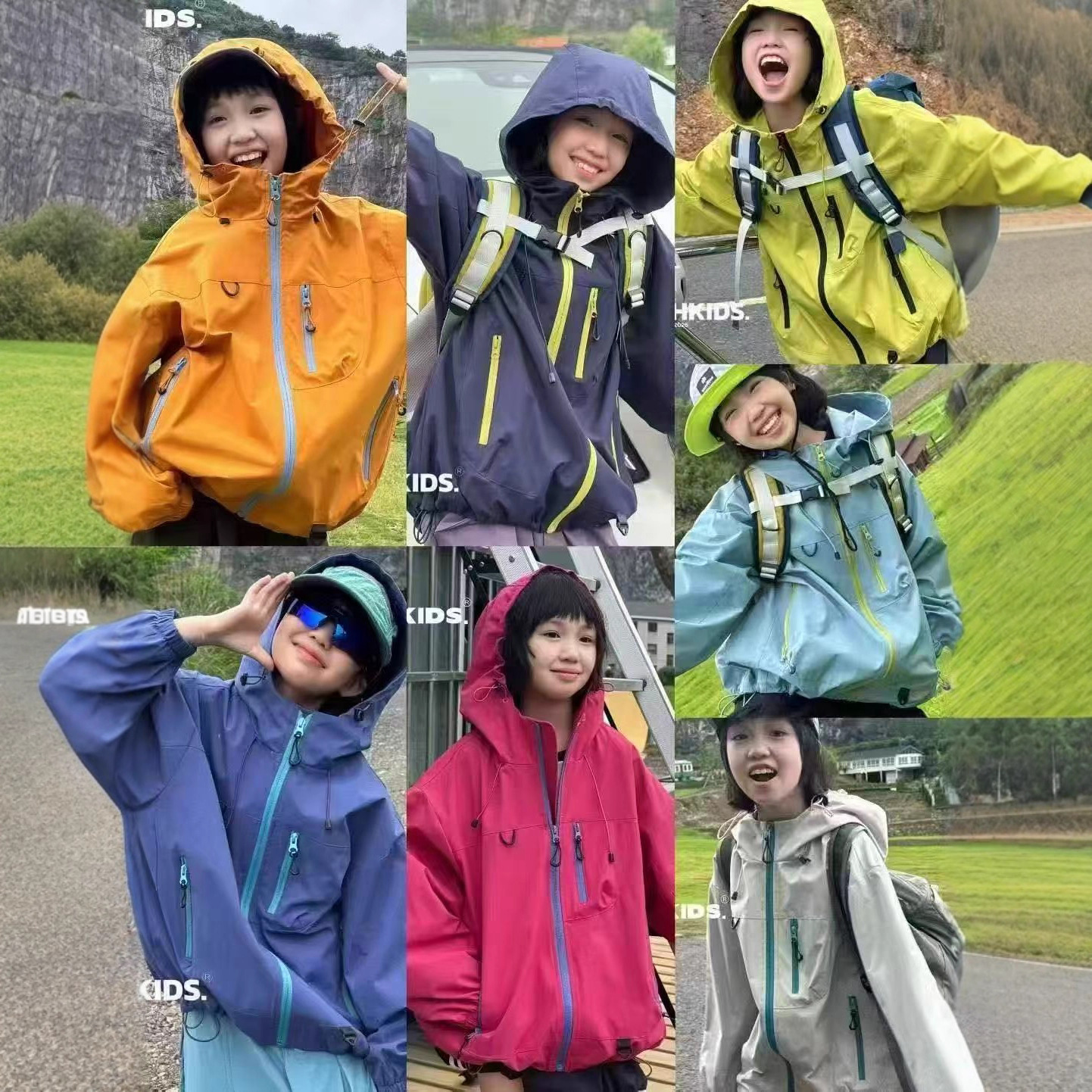 Children's Outdoor Jacket 25 Three-Proof Casual Sports Top for Girls, Long-Sleeve Mountaineering Jacket for Boys, Three-Proof Spring and Autumn Style