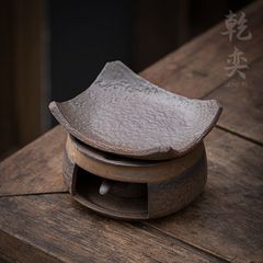 粗い陶器のレトロな焙煎茶ストーブセラミックティーアロマキャンドル加熱焙煎茶ストーブティーウォーキング家庭用茶道アクセサリーなし
