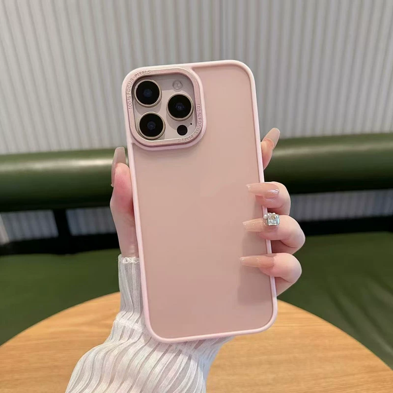 Яблоко, совместим с iPhone 16, чехол для телефона pro, матовый металлический защитный кейс