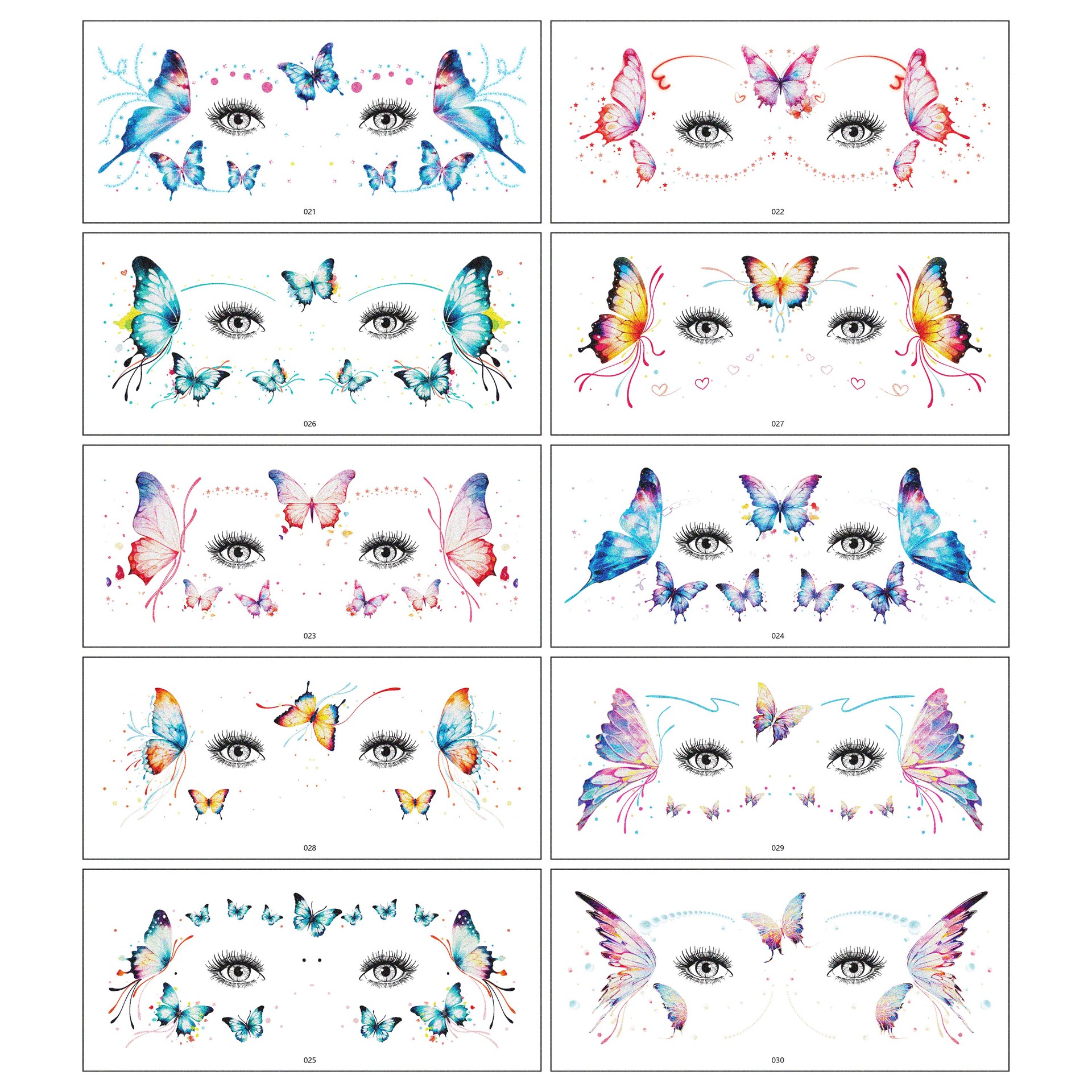 23g Weight tattoo stickers Event & Party Supplies 1 Set Quantity Holiday, Party Occasion transfer stickers Material Butterfly Pattern Butterfly Transfer Stickers Tattoos & Body Art 1 Set 2