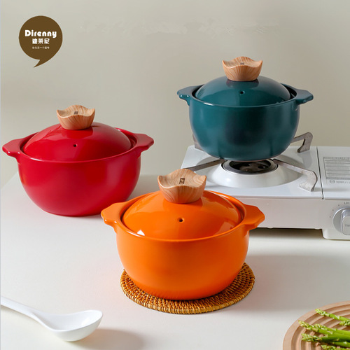 BB4C wholesale heat-resistant ceramic casserole stew pot clay pot rice pot household gas gas stove open flame special resistant