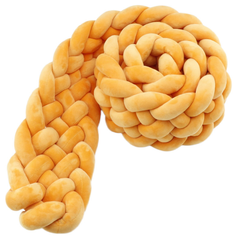 Cama de bebé tela cama cerca bolsa suave seis hebras trenzadas alta trenzada antichoque barrera de bebé grado madre