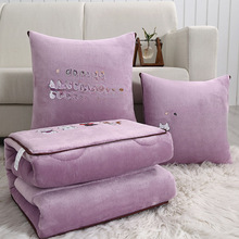 抱枕被子两用冬季加厚枕头被二合一汽车载靠垫办公室午睡毯子靠枕