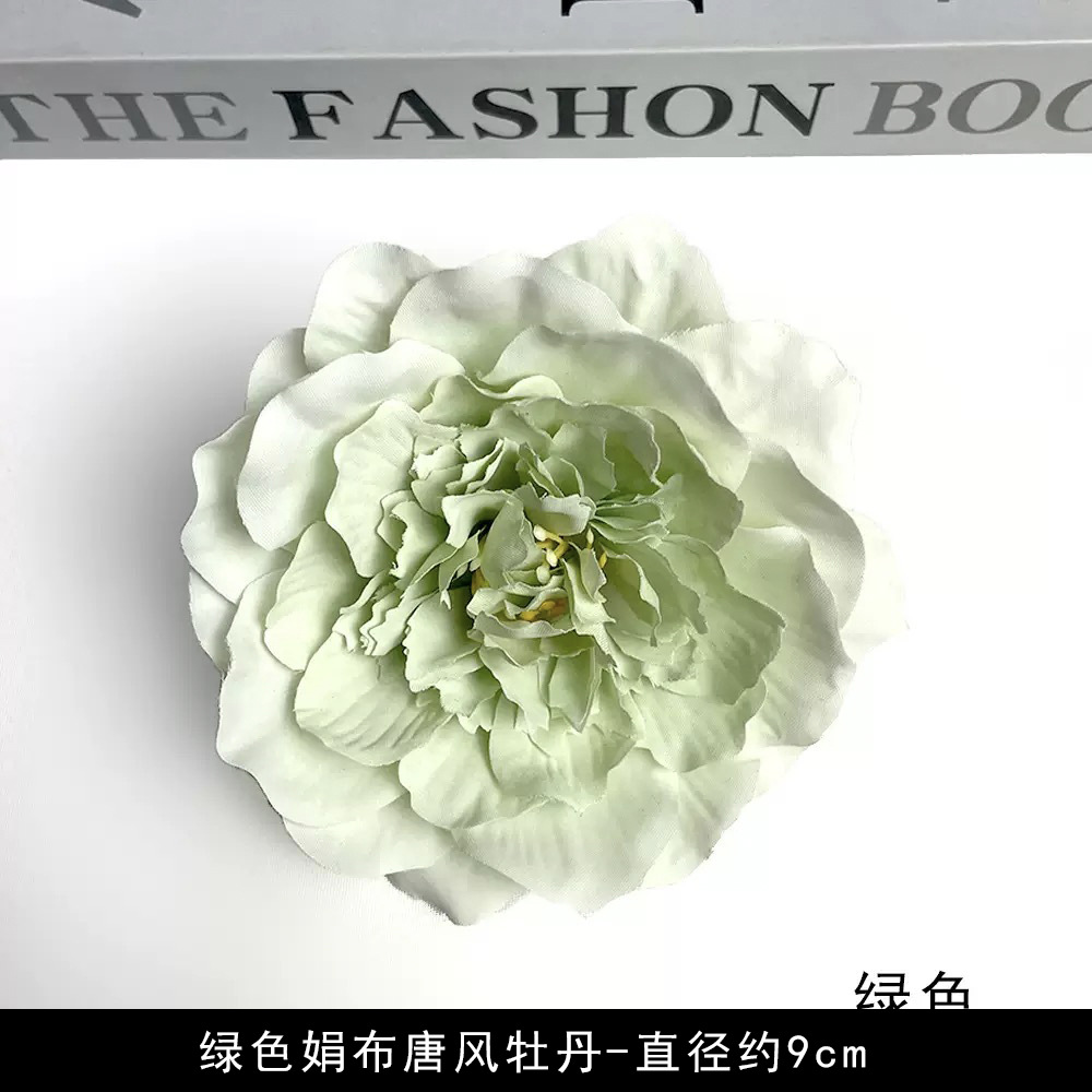 Simulación verde flor al por mayor flor falsa hecha a mano material pinza de flores accesorios de tocado de flor pequeña decoración del salón de bodas