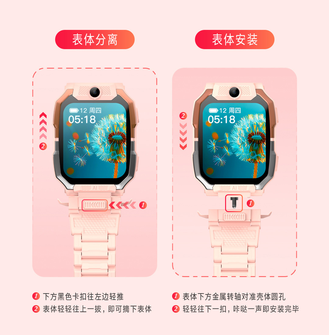All-network compatible 4g neck dual-purpose children's smartwatch, video call, GPS positioning, waterproof and multi-functional Application Scenario