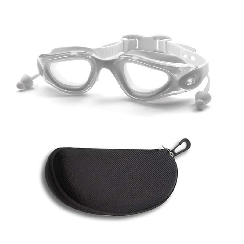 White transparent + glasses case [with buckle]