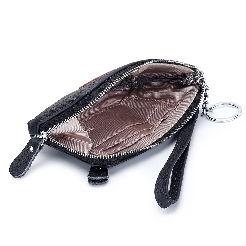 Genuine Leather Mini Compact Coin Purse 2025 New Arrival Cute Women's Handheld Zipper Wallet ID Card Holder - Thumbnail 3