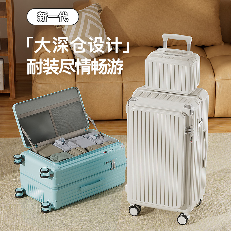 Side-Opening Deep Compartment Suitcase 26, Large Capacity Expandable Trolley Case for Boarding, 26inch Side-Opening Boarding Cases for Quick Access Side-Opening Deep Compartment Suitcase 26, Large Capacity Expandable Trolley Case for Boarding, 26inch Side-Opening Boarding Cases for Quick Access