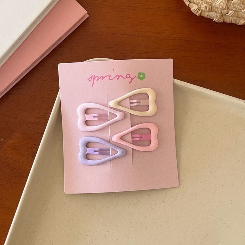 Lindo juego de pinzas para el cabello con flequillo, pinzas para el lado de la frente, pinzas para el cabello rotas laterales, clips pequeños para niñas, clips bb de aceite que gotea image 16