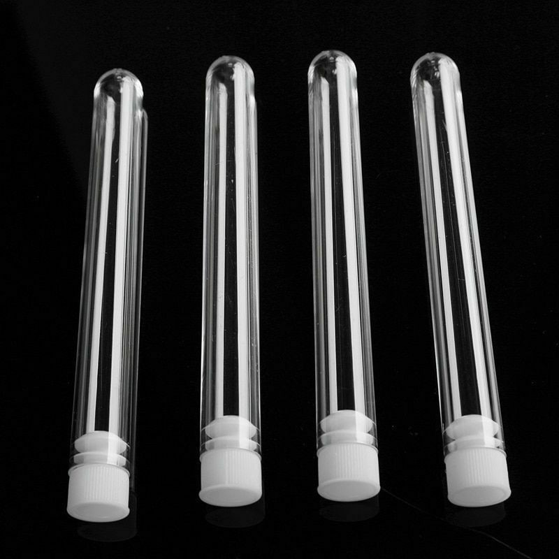 博展跨境PS塑料试管套装50只/包配塞子硬放免试管现货批发