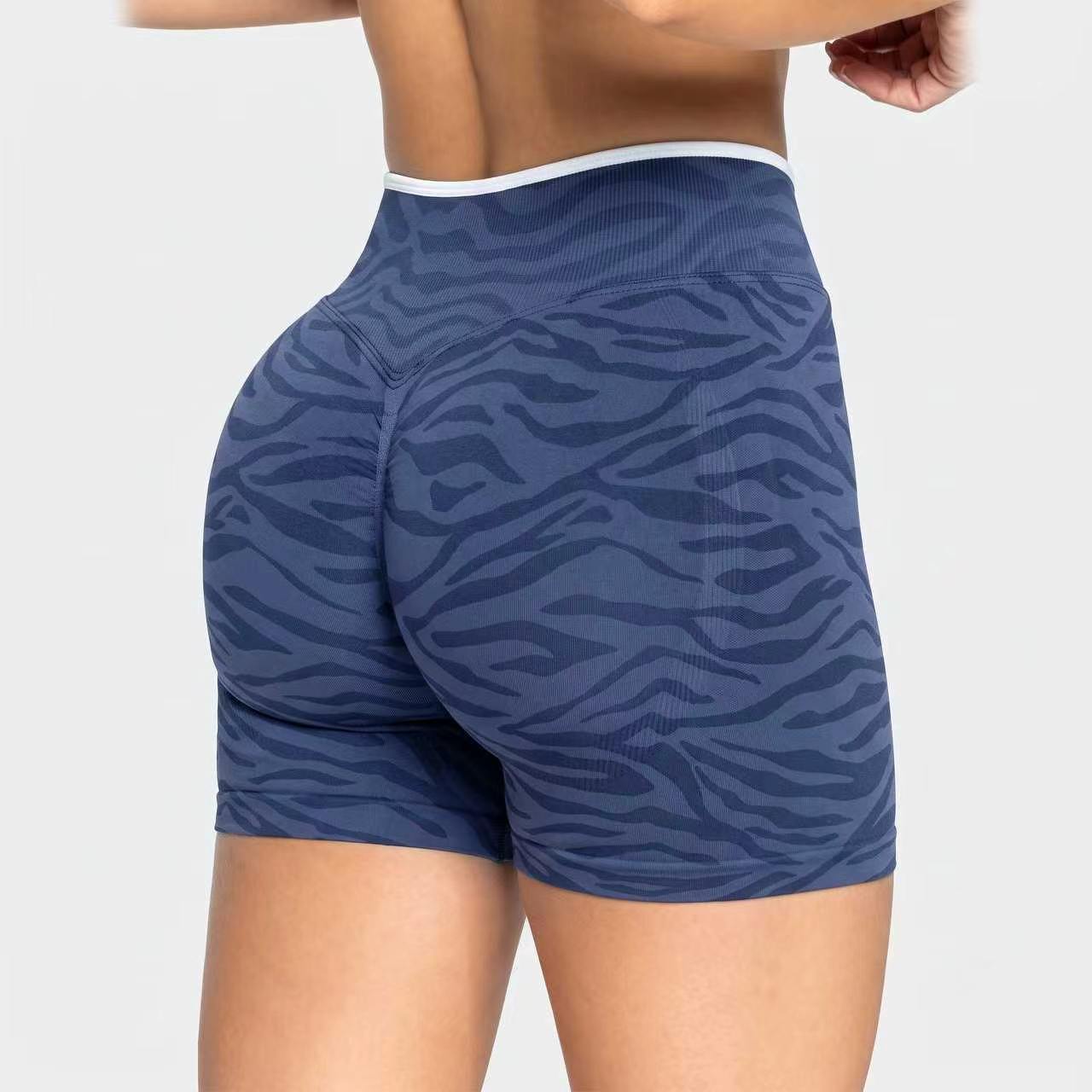 Pantalones cortos de yoga transfronterizos, cintura alta, caderas sin costuras, secado rápido, elástico, pantalones cortos apretados, deportivos, corredores, pantalones cortos de fitness