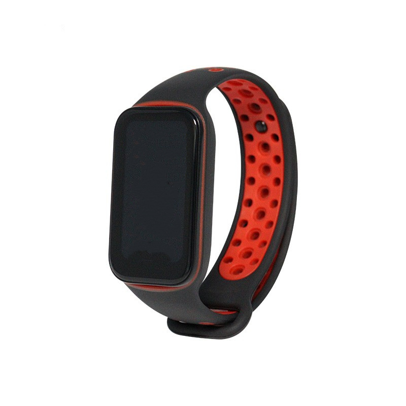 Adecuado para rojo mi pulsera 2 Correa de silicona reemplazo agujero de dos colores redmi inteligente band2 Nike correa de muñeca