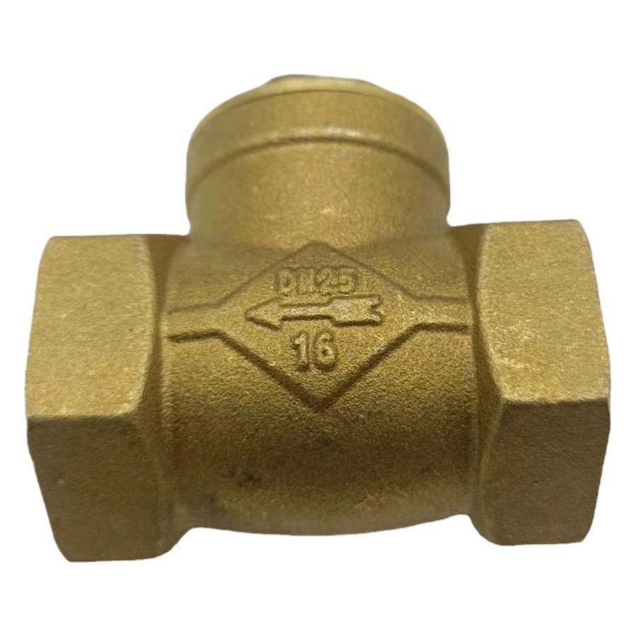 Латунный горизонтальный обратный клапан обратный клапан обратный клапан обратный клапан обратный обратный клапан в водометке водяной трубы внутренний резьбовой клапан DN25 4 минуты