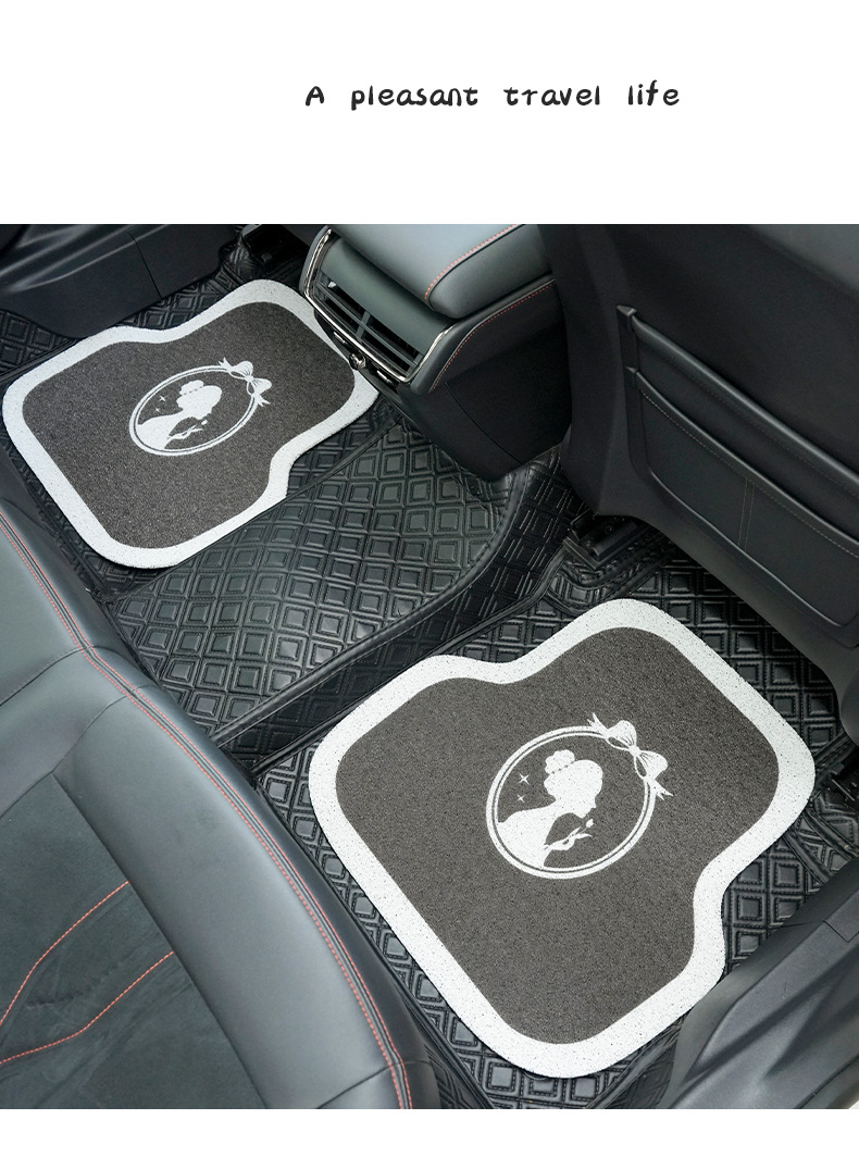 Four Seasons General Motors Foot Mat Goddess Bow Car Anti-Dirty Protection Decorative Foot Mat Fashion Car Supplies