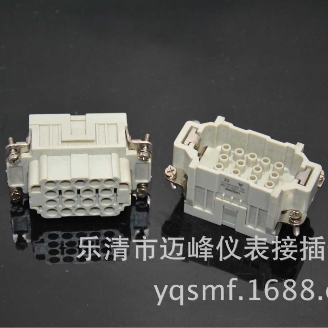 HDD-018-F  HDD-018-M  18芯冷压针重载连接器  矩形航空插头