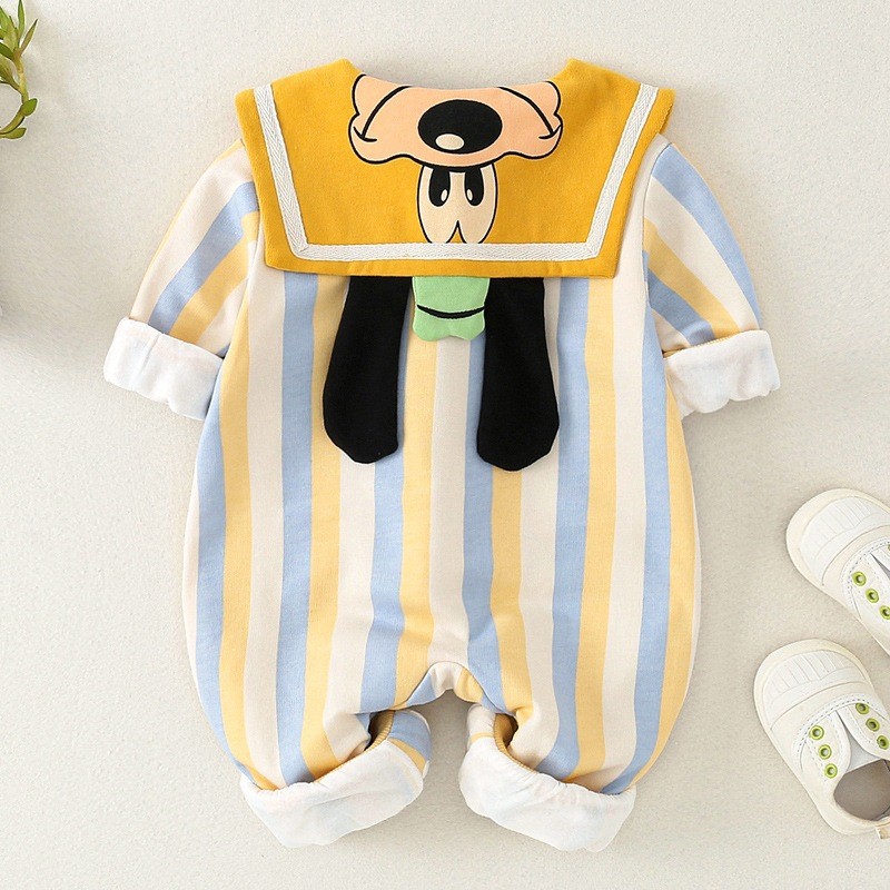 Children's autumn fashionable long-sleeve for new born, cute bodysuit to go out, Korean style