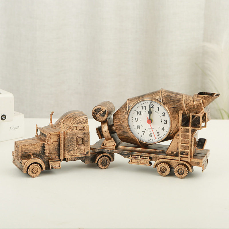Mixing engineering vehicle alarm clock with mop head fashion personalized creative alarm clock student bedside clock home alarm clock Mixing engineering vehicle alarm clock with mop head fashion personalized creative alarm clock student bedside clock home alarm clock