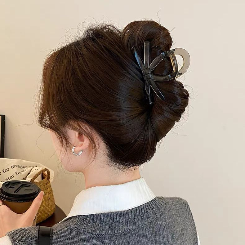 2026 nuevo clip de cabello ondulado clip de cabello de tiburón grande clip de cabello de mujer detrás de la cabeza de alta sensación clip de cabello accesorios para el cabello