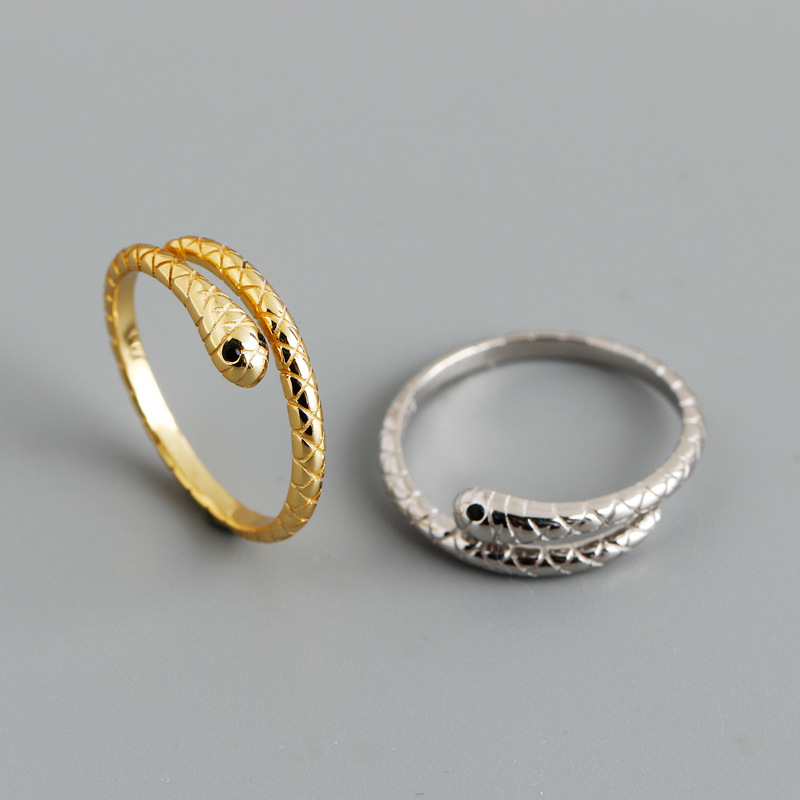 Fashion Snake Sterling Silver Plating Open Ring 1 Piece