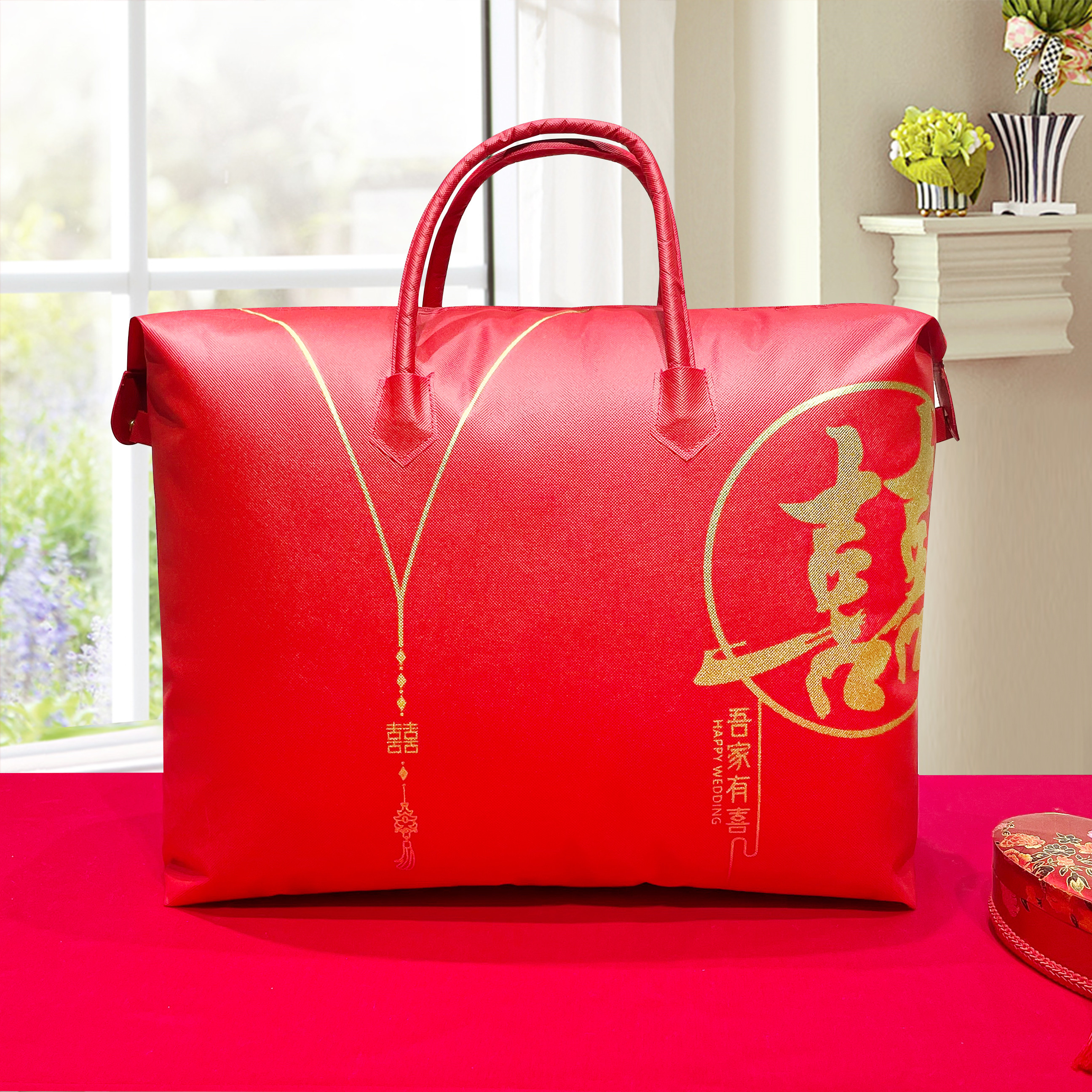 우리 가족 Youxi 부드러운 가방 [두꺼운 입자 방습 천, 핫 스탬핑 인쇄] 환경 친화적이며 냄새가 없습니다.