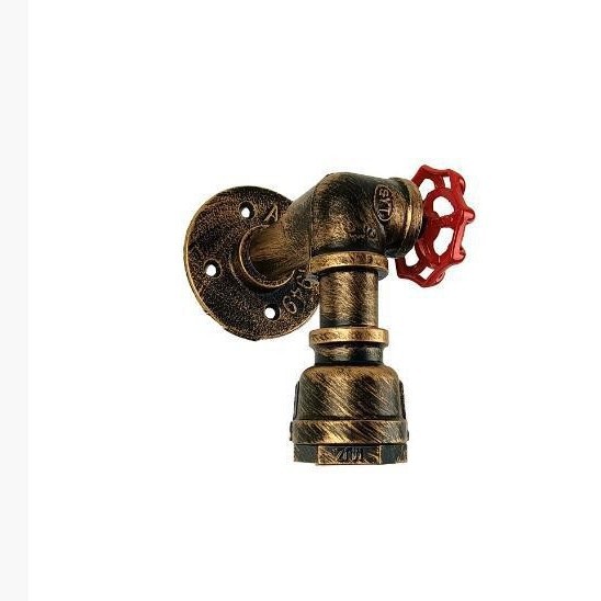 Creative Iron Pipe Wall Lamp American Retro Country Industrial Style Bar Cafe Restaurant Aisle Water Pipe Commercial Iron Art