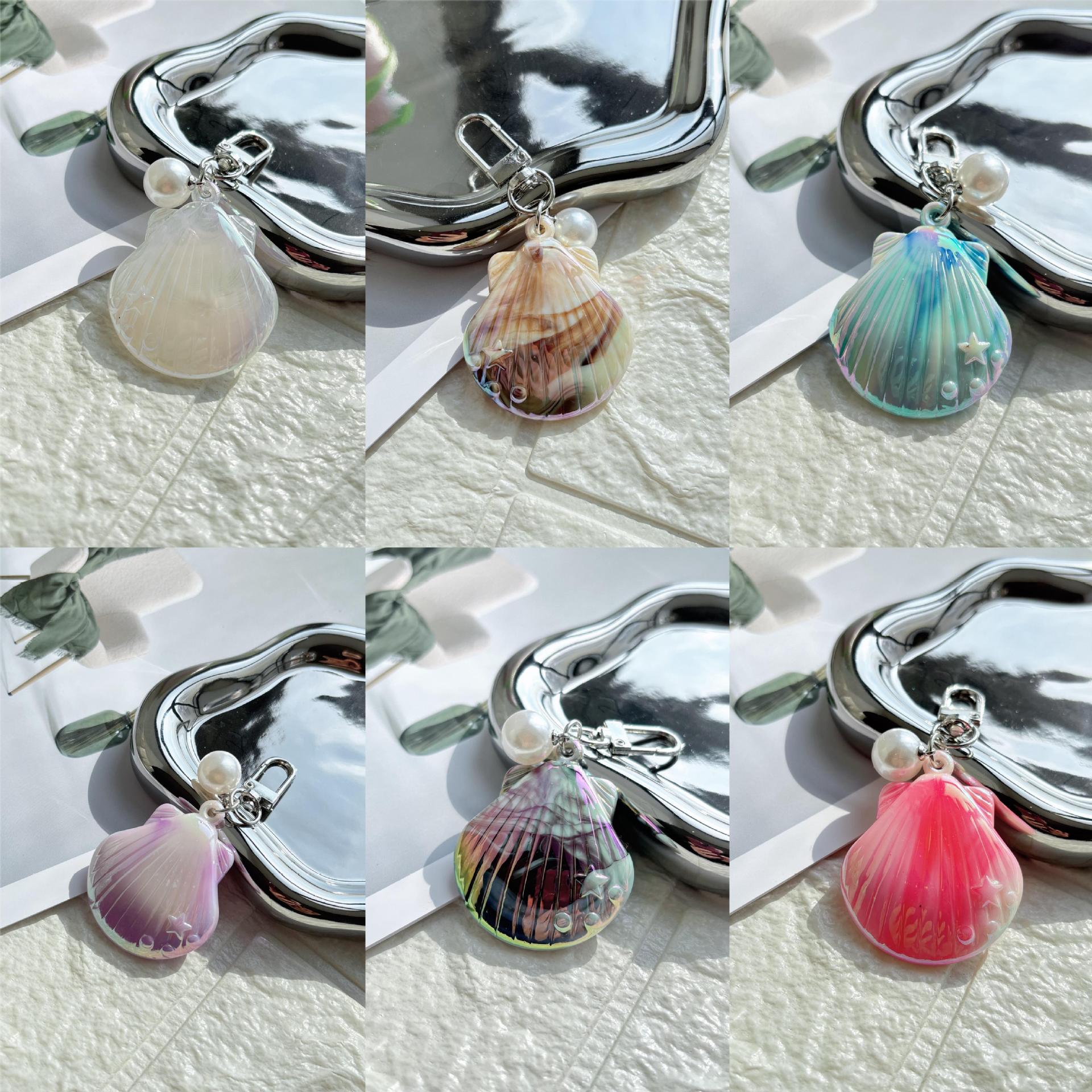 27g Weight Bag Pendant, Keychain Classification 1 Piece Quantity Holiday, Daily Occasion Acrylic Material Starfish Pattern Unisex Gender Marine Style Style 1 Piece Marine Style Starfish Acrylic Unisex Bag Pendant Keychain 7