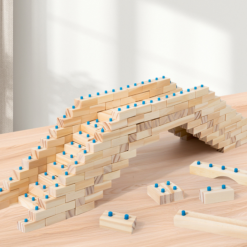 Bloques de construcción de madera para niños ensamblaje creativo de bloques de construcción de construcción puzzle de construcción de mano juegos cerebrales