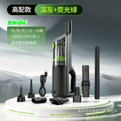 Tozsoranlar for both car and - vc806-brushless-vacuum-cleaner-with-blowing-and-suction-functions-20000pa-2600mah3-black-green
