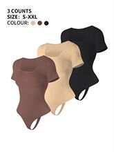 D 97298 Rib Short Sleeve Yoga Bodysuit ���ƶ����٤�˶�����