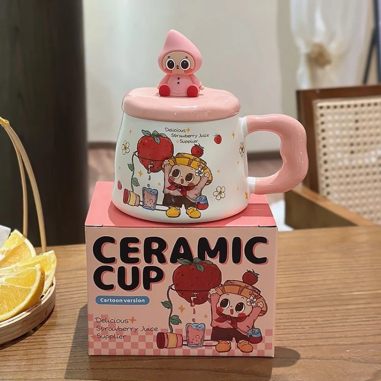 可爱皮波马克杯生日礼物伴手礼高颜值杯子陶瓷送女生家用办公水杯