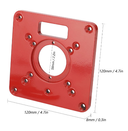 Woodworking CNC router bit reversal plate, electric acrylic milling slotting electric tool, woodworking hole machine edge trimming machine bit reversal plate