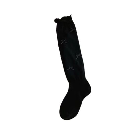 Summer Ballet Style Bow Jk Lolita Socks Women's Over-the-Knee White Hint Socks Pure Pile Socks Bone-Free Socks