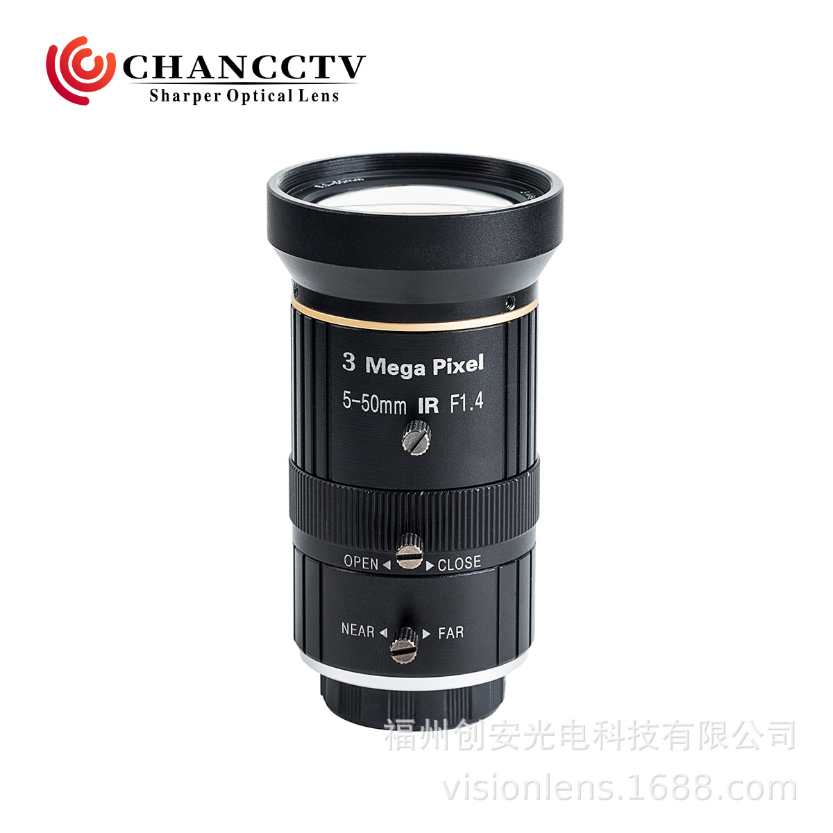 VISIONLENS 安防监控5-50mm   1/2.5″ F1.4自动光圈手动变焦镜头