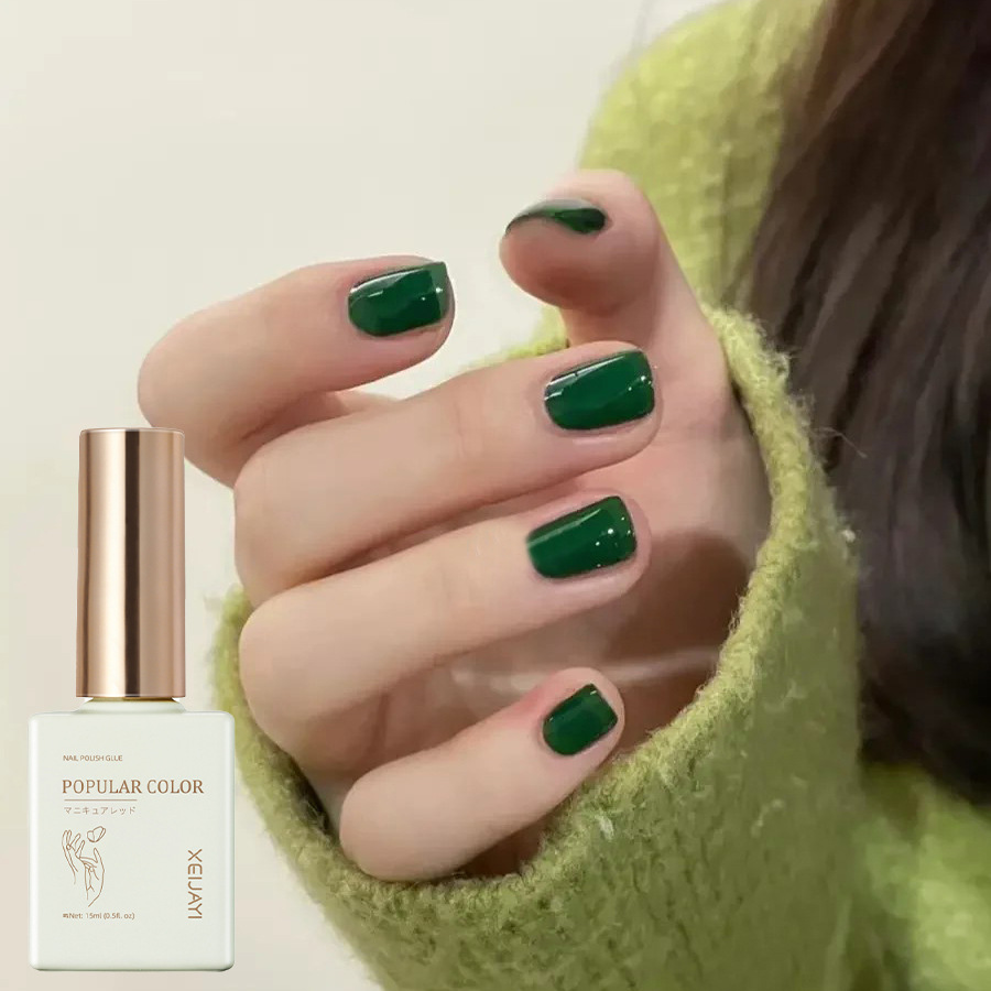 Solid color new white nail polish gel naked through nail shop special high nail polish lasting firm factory wholesale