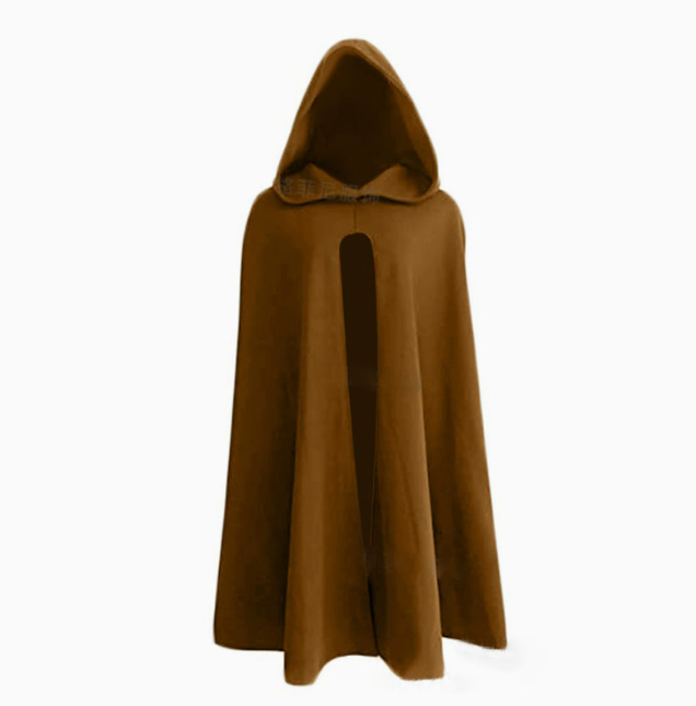 마법사 후드 망토 브라운