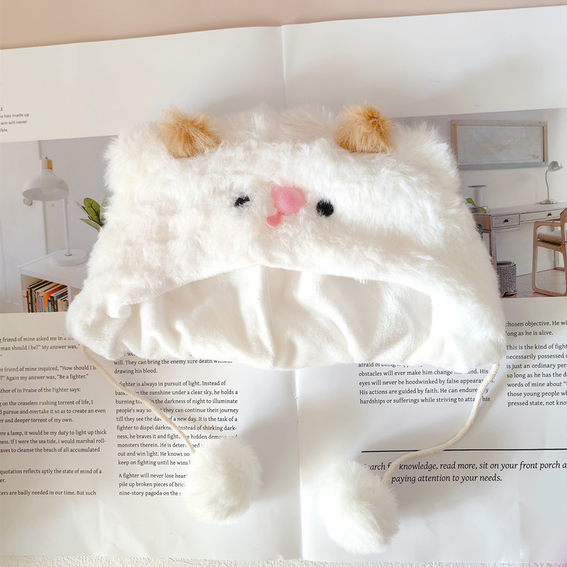 20cm lindo animal de dibujos animados sombrero de la muñeca de algodón sombrero de cerdo Rosa sombrero pequeño Castor muñeca Ropa Accesorios