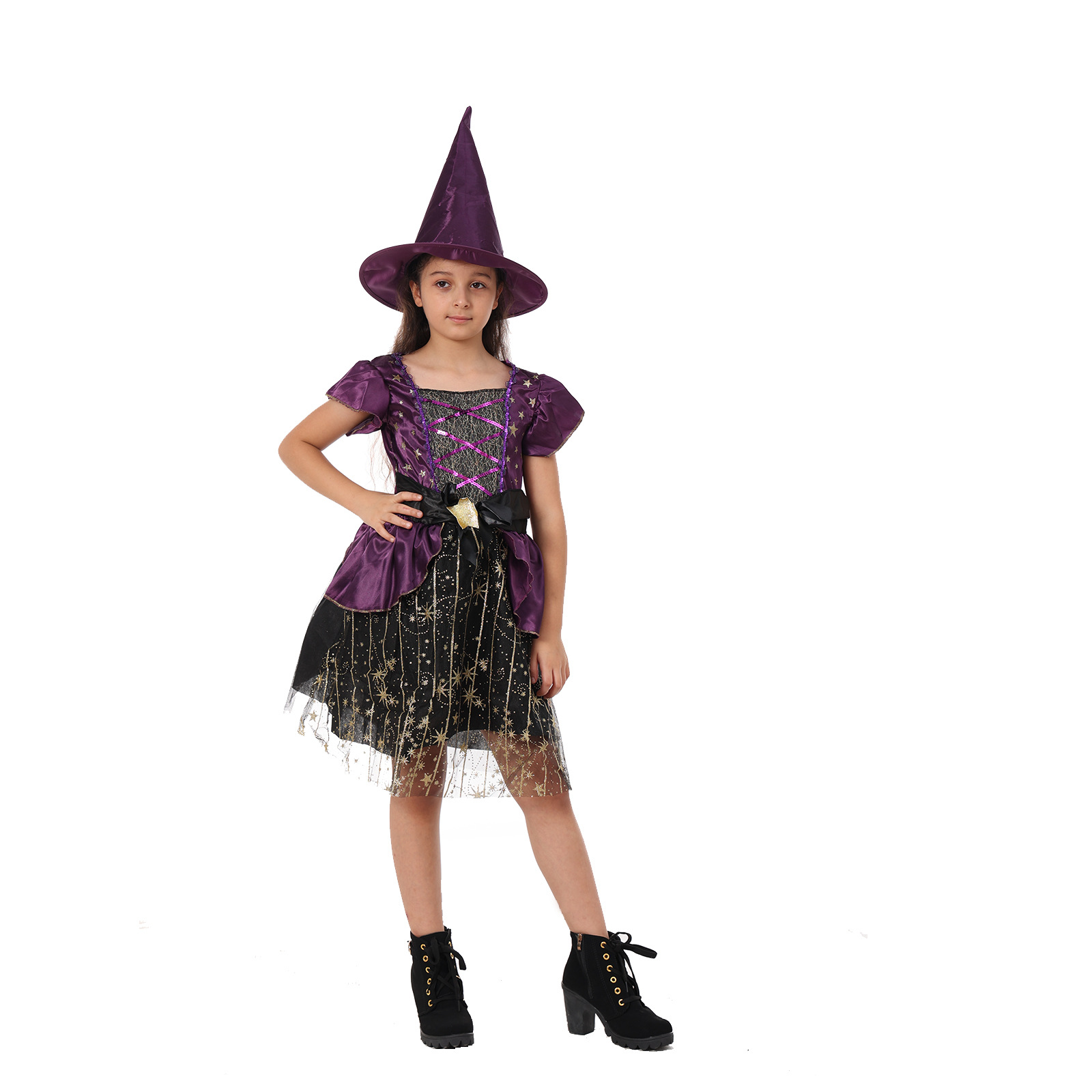 Amazon deseo suministro transfronterizo disfraz de Halloween traje de actuación de bruja pequeña disfraz de bruja de Halloween