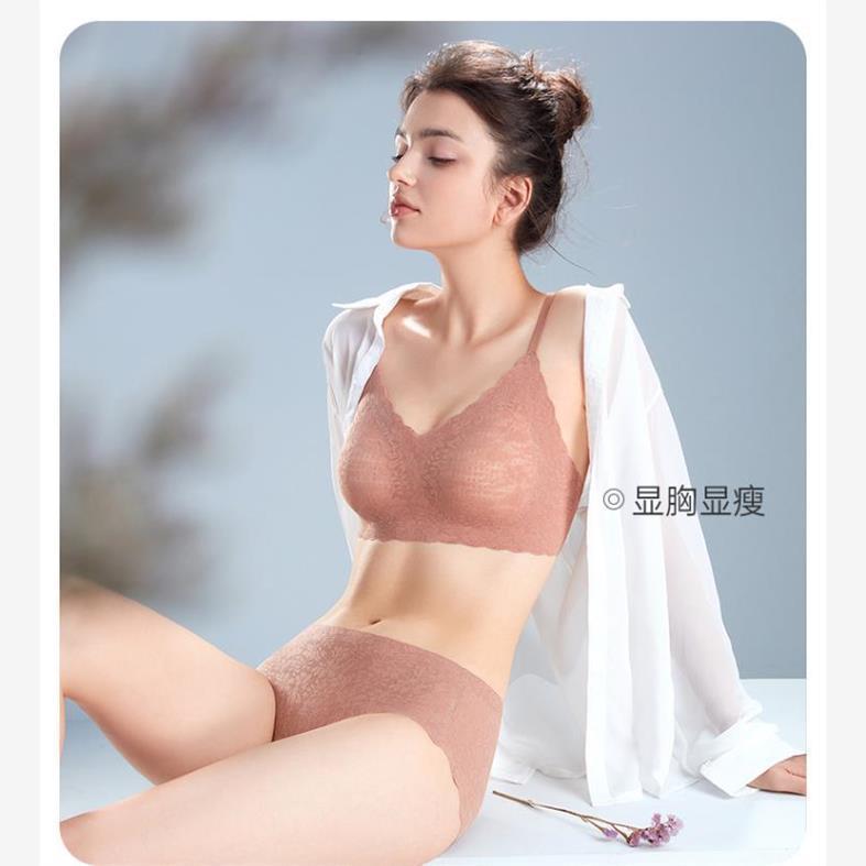 Ives [リトルドルフィン下着] 小胸プッシュアップ、空カップなし、ノンワイヤー固定カップ胸パッド下着女性用|undefined