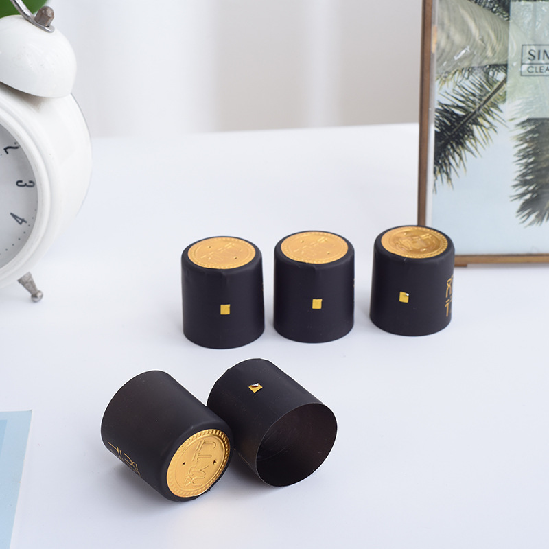 红酒胶帽 撕拉线PVC收缩膜 烫金收缩瓶套 热缩密封葡萄酒瓶胶帽