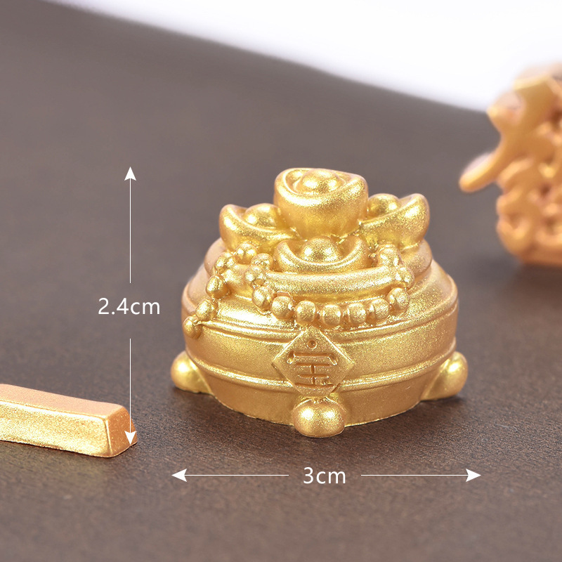 财运滚滚 微景观diy新年金色配件元宝摇钱树装饰品配件迷你小摆件|undefined