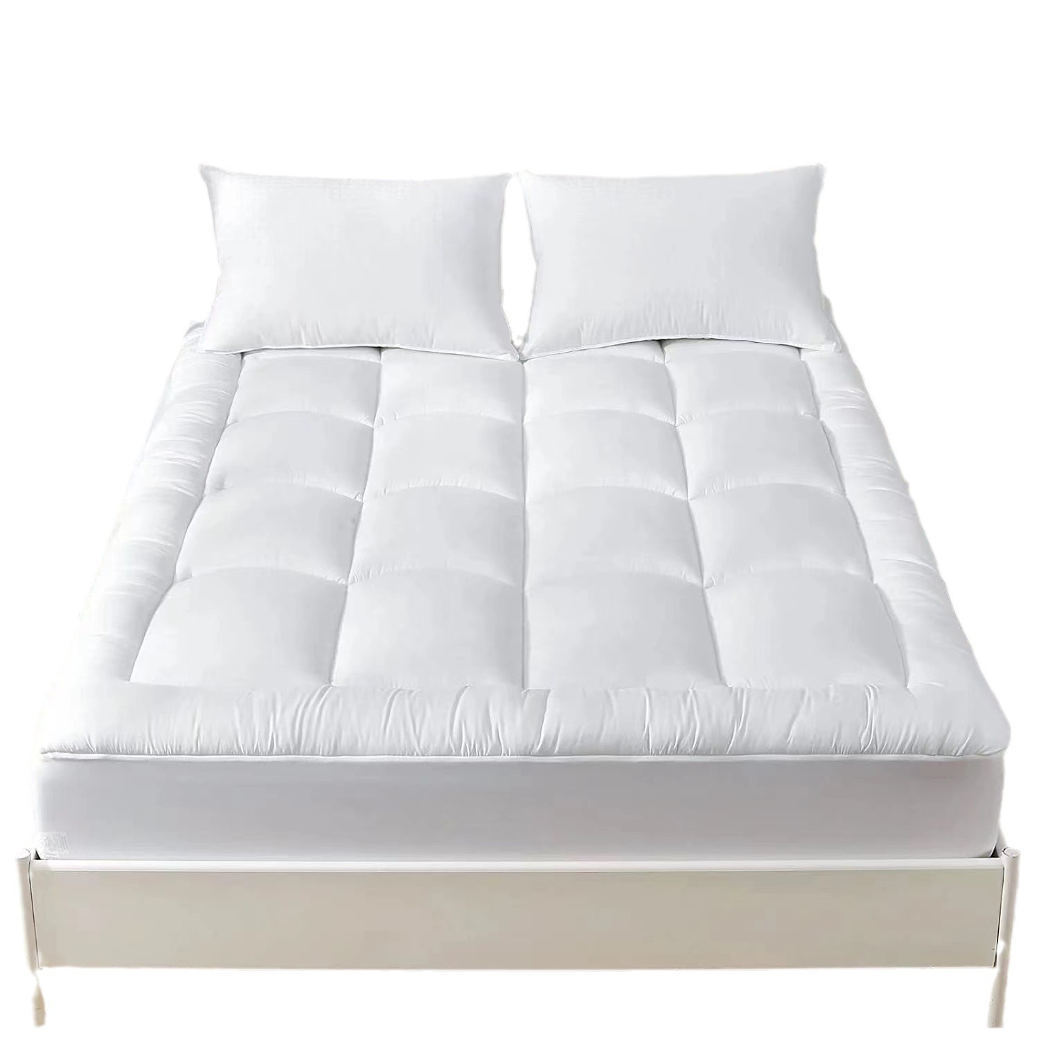 Fábrica de suministro directo de fibra de bambú engrosada almohadilla de cama suave cubierta de cama de algodón cama de cama