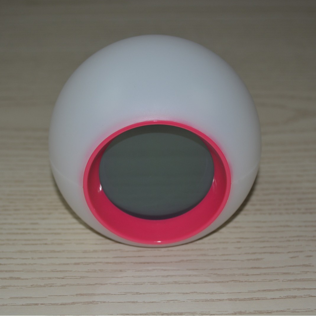 Transfronterizo creativo LED colorido cambio de color redondo reloj estudiante niños mudo snooze con temperatura electrónica despertador reloj luminoso