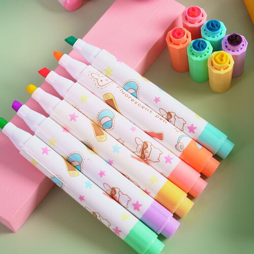 Stamp Glitter Pen Set DIY Small Gift Stationery Supplies Eyeliner Pen Doodle Colored Pens Supply Manufacturer Wholesale