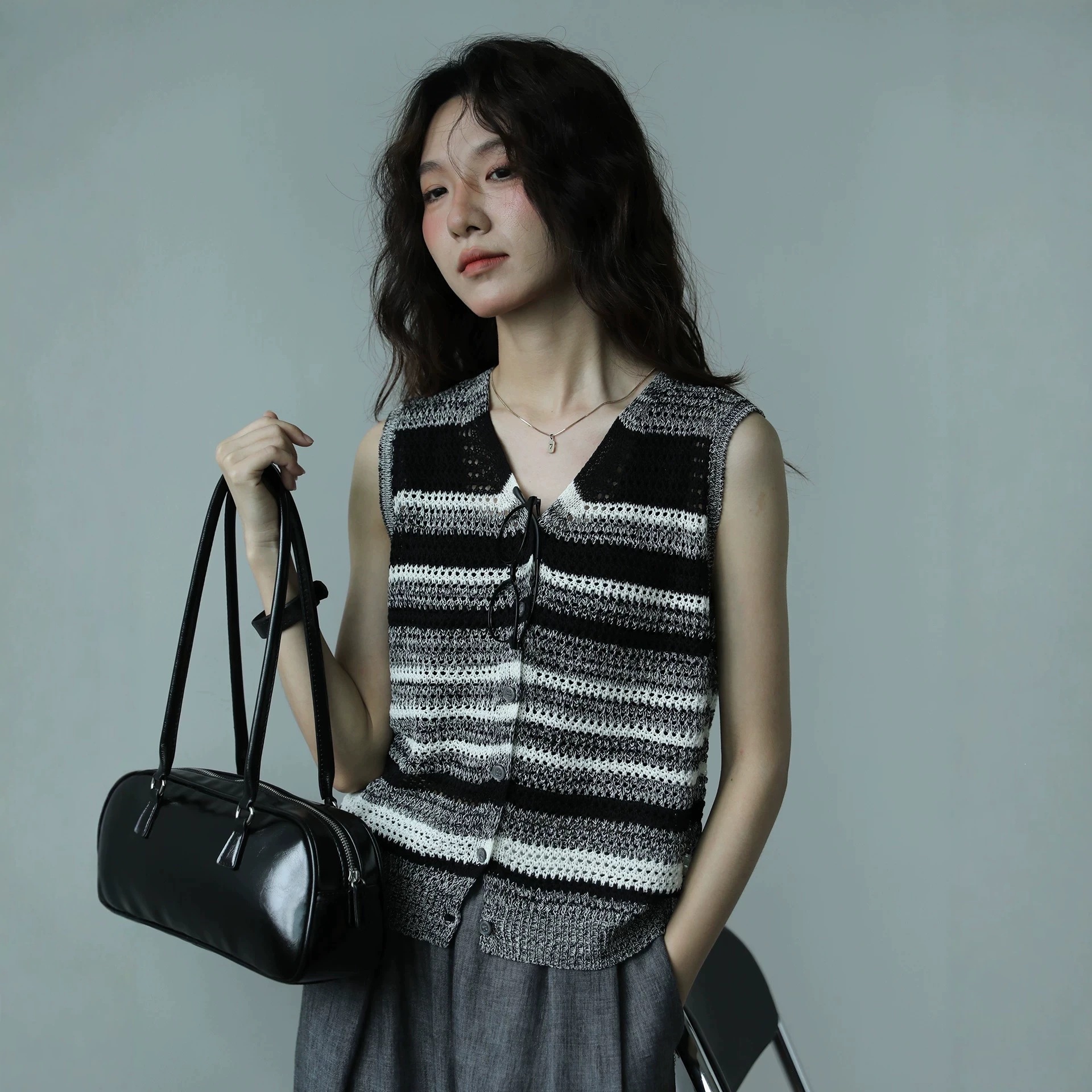 Summer knitted vest