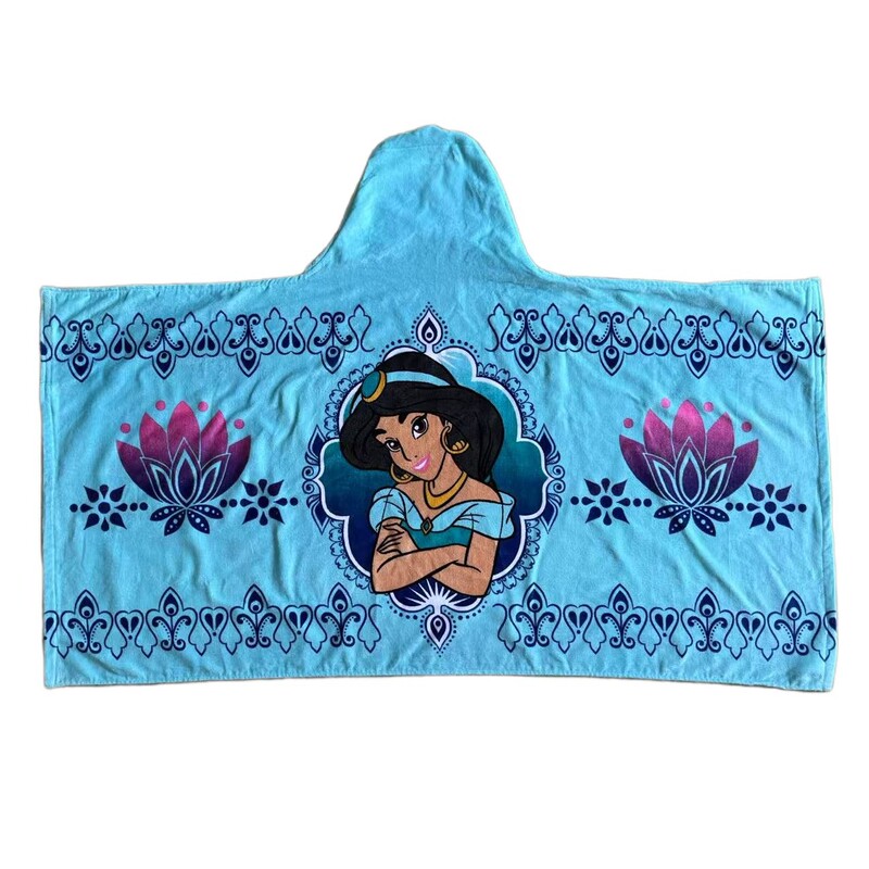 Pure Cotton Hooded Children's Cloak Bath Towel Beach Towel Quick-Drying Bathrobe Wholesale Children's Cloak Absorbent Cartoon Bath Towel