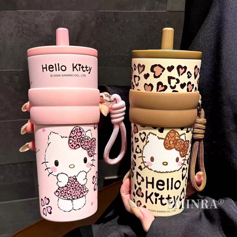 Cross-Border Cartoon 316 Stainless Steel Thermos Cup, Creative High-Value Ice Cup, Portable Straw Cup, Car Coffee Cup Cross-Border Cartoon 316 Stainless Steel Thermos Cup, Creative High-Value Ice Cup, Portable Straw Cup, Car Coffee Cup