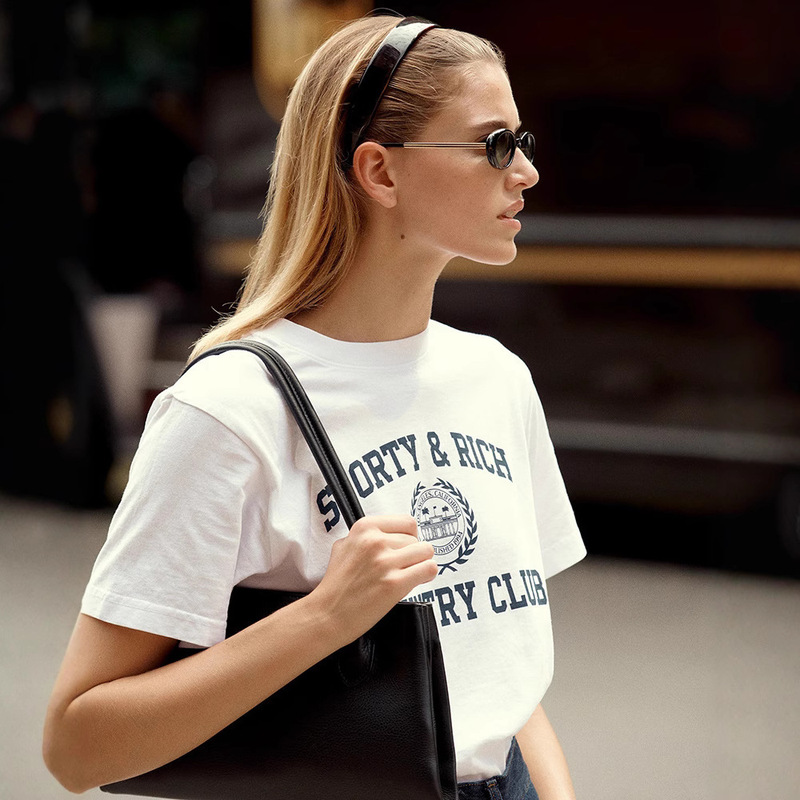 North America Style Women T-Shirt Brand Short Sleeve T-Shirt