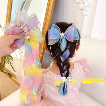 A pair of clothes ~ cute star hairpin female sweet bangs clip high elastic tie hair rope broken hair side clip BB clip_voghion.com