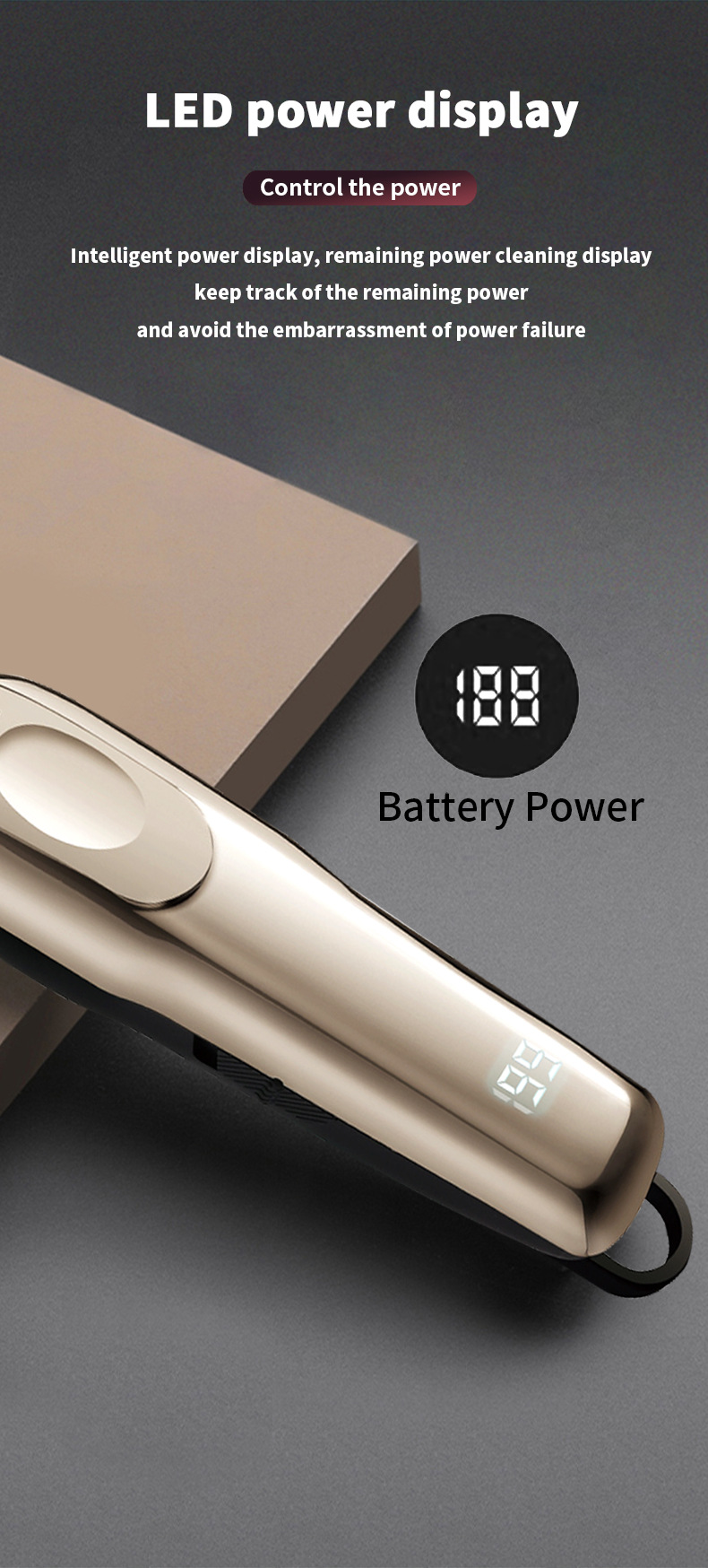 LCD digitaalekraaniga juukselõikusmasin juuksurisalongi jaoks spetsiaalne USB-laetav elektriline juukselõikusmasin juuksefrees_voghion.com