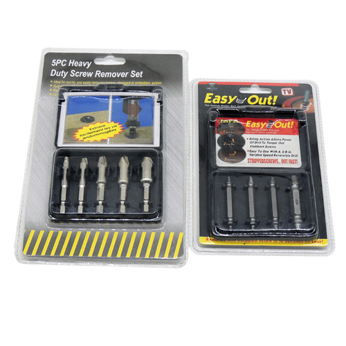 4PC Screw Extractor Set, Dual-Head Screw Extractor, Slip-Ear Screw Extractor, Bolt Extractor